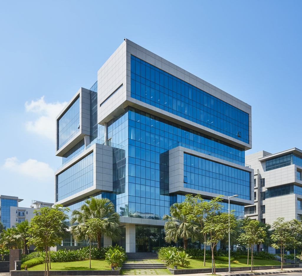 Modern commercial office building exterior