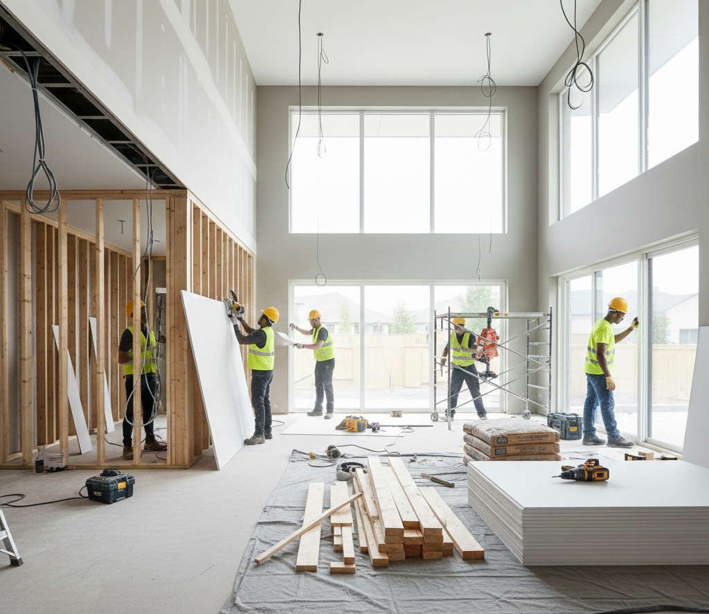 Modern home renovation in progress